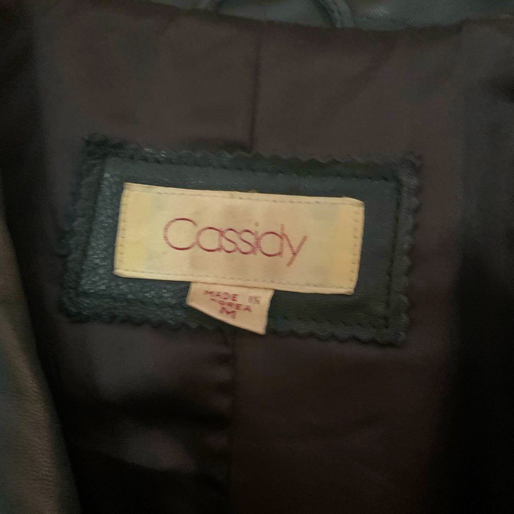 3/4 length leather coat